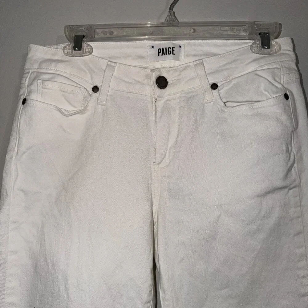 Paige Jeans Women 29‎ White Kylie Crop Minimalist Summer Spring Classic Vacation